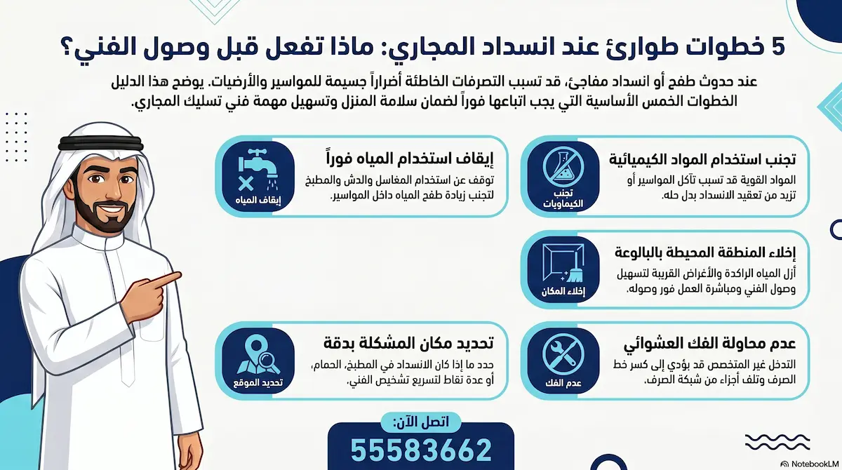 خطوات مهمة قبل الاتصال بشركة تسليك مجاري الكويت