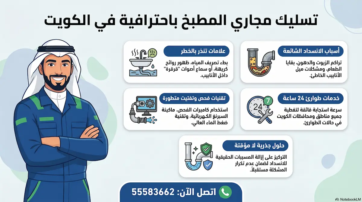تسليك المجاري المطبخ